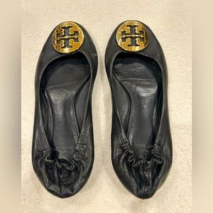 Black Tory Burch Minnie Travel Ballet-Size 8